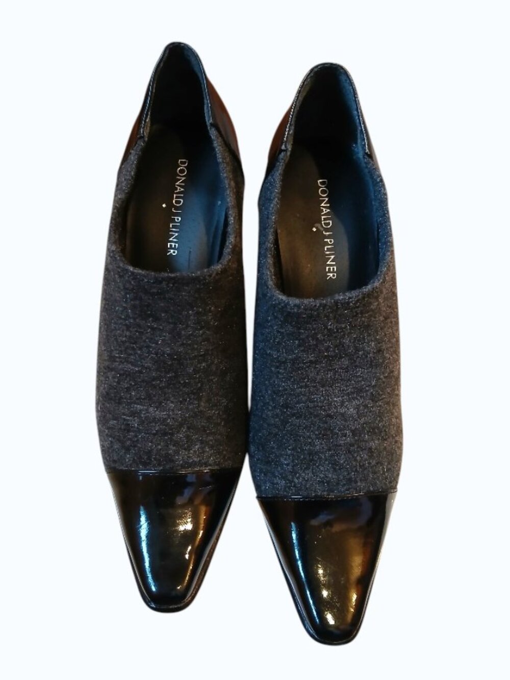 DONALD J. PLINER Gray & Black Kitten Heel Pumps - EUC - Picture 6 of 11